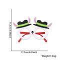 Easter bunny glasses with top hat and glitter ears measuring 17.3cm x 11.4cm - Bunny Ear Top Hat Style