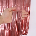 Matte Lamettavorhang in Roségold für Party-Hintergründe mit Metallic-Finish - 1*2 Meter / Matt Roségold