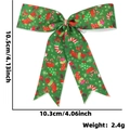 Lazo navideño verde con estampados de calcetines y bastones de caramelo de 10x10cm - 10.5x10.3cm / Calcetín de Navidad Verde