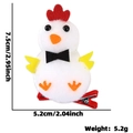 Barrette poussin de Pâques en peluche blanche, guide des tailles 7,5x5,2cm accessoire fête - Style Poussin Blanc