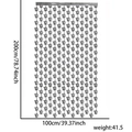 Rideau à franges argenté en forme de fantôme pour décor d'Halloween 100x200cm - 1x2m / Argent