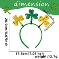St. Patrick's Day headband with green and yellow sequins shamrock dimensions 8x7 inches - Sequined Gold-Green-Gold Shamrock Style