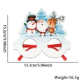 Detailansicht der Weihnachtsbrille mit Weihnachtsmann-Motiv und Größenangaben im Bild - Weihnachtsbrille / Schneemann Weihnachtsmann Rentier Stil