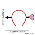 Tableau des tailles pour serre-tête flèche de Cupidon rouge avec largeur de 24,2 cm - Style Cœur Flèche