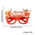 Red glitter Merry Christmas reindeer glasses with dimensions 17.2cm by 10.2cm - Christmas Glasses / Gift Box Letter Style