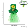 Mini cappello fermaglio per capelli San Patrizio con paillettes verdi e trifoglio oro - Fermaglio Festival Irlandese / Stile Cilindro