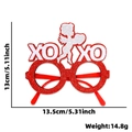 Red glitter XOXO Cupid glasses for Valentine party decoration with size 13.5x13cm - XOXO Angel