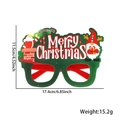Green Christmas party glasses frame with Santa Claus and Merry Christmas text - Chimney Santa Claus
