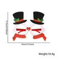 Christmas party glasses featuring a cute snowman design with red scarf and black top hat - Scarf Snowman