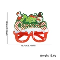 Merry Christmas party glasses with Santa and elf motifs, sized 15.5cm by 13.8cm - Merry Christmas Letter B