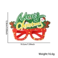 Christmas party glasses with red star frame, Merry Christmas text and cartoon Santa Claus - PVC Christmas Glasses / Merry Christmas Letter C