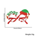 Xmas themed party glasses with red-white stripes, green letters and elf hat design - XMAS Elf Hat