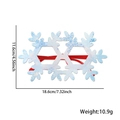 Christmas party snowflake glasses frame measuring 18.6cm by 11.6cm for festive photography - Snowflake Style
