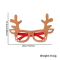 Brown reindeer antler Christmas party glasses with red frame and white spotted details - Elk Horns