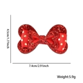 Fermaglio per capelli a fiocco rosso glitterato con paillettes 7,4cm x 4,5cm - Cuore Fiocco a Pois