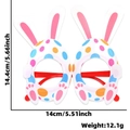 Cartoon Easter glasses frame with bunny ears and colorful egg polka dots design - Easter Egg Rabbit Ears Style