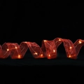 Detalle de cinta navideña roja con luces LED cálidas sobre fondo negro - Estilo Estrecho / Estilo Corto / Rojo Luz Cálida
