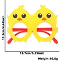 Cartoon yellow chick party glasses frame for kids Easter celebrations and photo props - Two Yellow Chicks Style