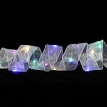 Golden double-layer ribbon fairy lights with colorful LED beads for Christmas tree decor - 1m / Silver (Multicolor Light)