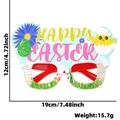 Happy Easter party glasses with colorful red frames and decorative chicken chick motifs - Easter Egg Garden Style
