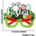 Easter cartoon rabbit and eggs party glasses with size dimensions and weight info - Easter Rabbit Head Egg Style
