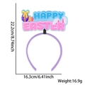 Μωβ στέκα Happy Easter με πολύχρωμα αυγά και αυτιά λαγού για πασχαλινό πάρτι - Πασχαλινή Στέκα / Happy Easter Αυγό Αυτιά Κουνελιού