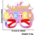 Easter glasses with rabbit ears and colorful Happy Easter eggs for kids party fun - Easter Eggs Letter Style