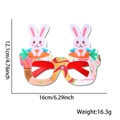 Easter party glasses with cartoon rabbit and carrot design, 16cm width size guide - Carrots And Rabbits Style