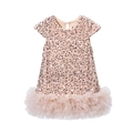 Sleeveless champagne sequin tutu princess dress with layered tulle skirt for girls - Champagne (Autumn/Winter) / 120cm