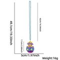 Easter cartoon beaded necklace with colorful chick pendant for festive party supplies - Chick Purple Easter Egg Style