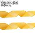Detailansicht des gelben Gitterbandes mit Angaben zu 5cm Breite und 1m Länge - 1m (5cm Breit) / Gold