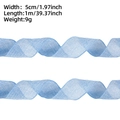 Detailansicht blaues Netzband für Osterdeko, 5 cm breit und 1 m lang für Geschenke - 1m (5cm Breit) / Hellblau