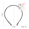 Cerchietto con coniglietto pasquale in peluche per feste, design leggero da 15g - Taglia unica / Bianco