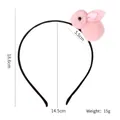Dettaglio cerchietto con coniglio di peluche con dimensioni e peso per Pasqua - Taglia unica / Rosa