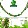 Ghirlanda verde per San Patrizio con lustrini dorati, decorazione festiva lunga 2M - Gold-Green Round Disc Style / Long (2M)