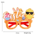 Easter party glasses frame with orange frame, bunny ears, and Easter eggs motif - Easter Duck With Sunglasses