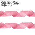 Dettaglio nastro di iuta rosa con bordo cablato, larghezza 5cm e lunghezza 4m per Pasqua - 4 Metri / Rosa