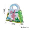 Bolsa de fieltro de Pascua con conejo de lentejuelas rosas y diseño de paisajes - Conejo de Lentejuelas Rosas (兔子手提袋B款)