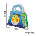 Bolsa de regalo de fieltro para Pascua con diseño de pollito amarillo en azul-verde - Pollito Amarillo Brillante (小鸡手提袋A款)