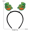 Serre-tête Saint-Patrick avec mini chapeaux trèfle vert, taille 22cm par 20cm - Style Double Chapeau Pièce d'Or