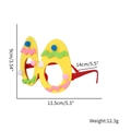 Yellow felt Easter egg glasses for kids party with colorful pom-pom details - Yellow Egg Glasses