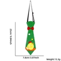 Green glitter Easter bow tie for kids featuring a yellow chick felt patch and black strap - Green Tie with Hen and Nest