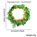 7.5m St. Patrick's Day garland with green and gold metallic shamrock clovers - Hollow Gold-Green Shamrock Style / Extra Long (7.5M)