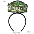 Serre-tête Saint-Patrick avec trèfles et pièces d'or, dimensions 23x15cm - Style Plaque St. Patrick's Day