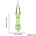 Easter tie featuring pink rabbit and white daisy design with adjustable neck strap - Daisy and Rabbit Tie