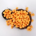 Uova di Pasqua arancioni maculate in nidi di uccelli per decorazione domestica festiva - 3cm / Arancione
