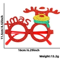 Occhiali di Natale con corna rosse e testo Xmas con finitura glitterata festiva - Modello Alce Xmas Rosso