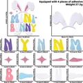 Größentabelle für Mini Hase Oster Wandsticker-Set Maße 70x50cm und Gewicht 37.5g - MINI BUNNY Hase Stil