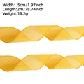 Gelbes Gitterband aus Leinenimitat 5cm breit für Osterdeko und Geschenkverpackung - 2m (5cm Breit) / Gold