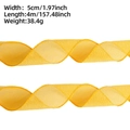 Gelbes dekoratives Netzband aus Leinenimitat 5cm breit 4m lang für Ostergeschenke - 4m (5cm Breit) / Gold